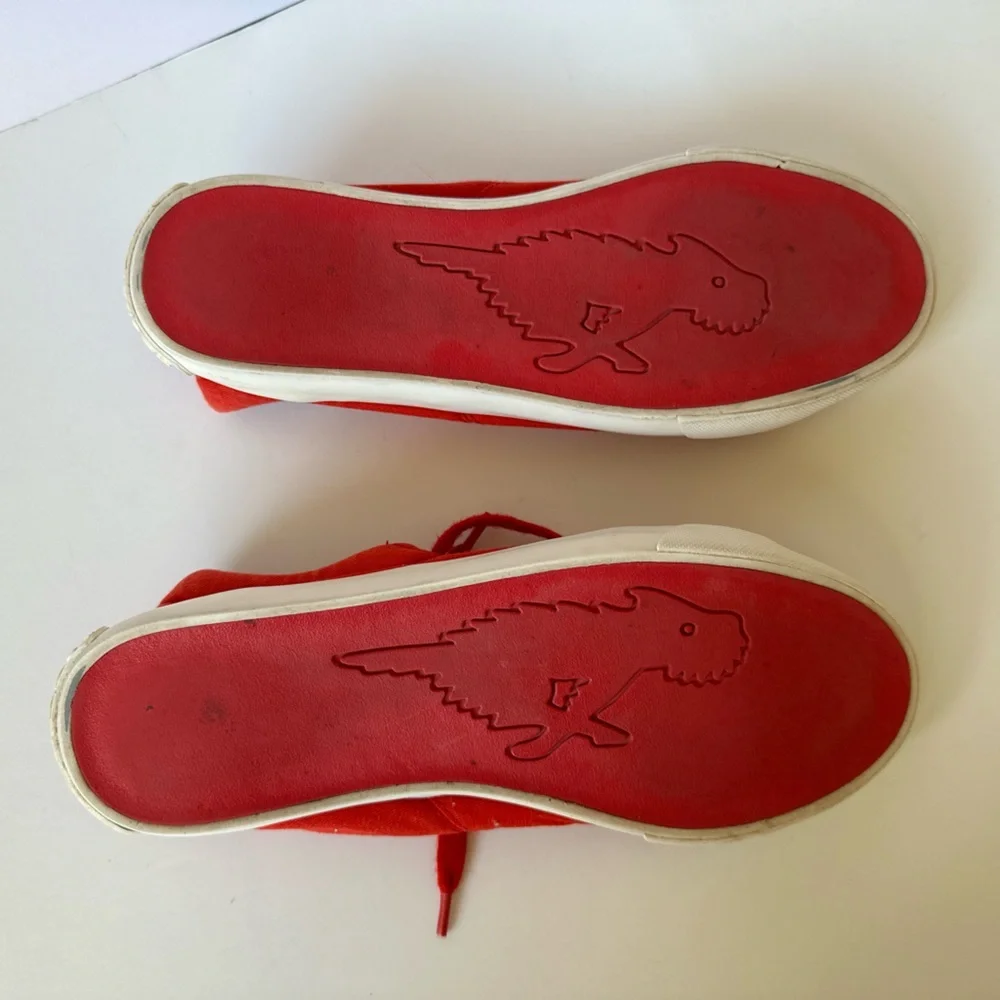 Rocket Dog Red & White Canvas Lace Up Sneakers Women’s Size 8.5 Casual Shoes